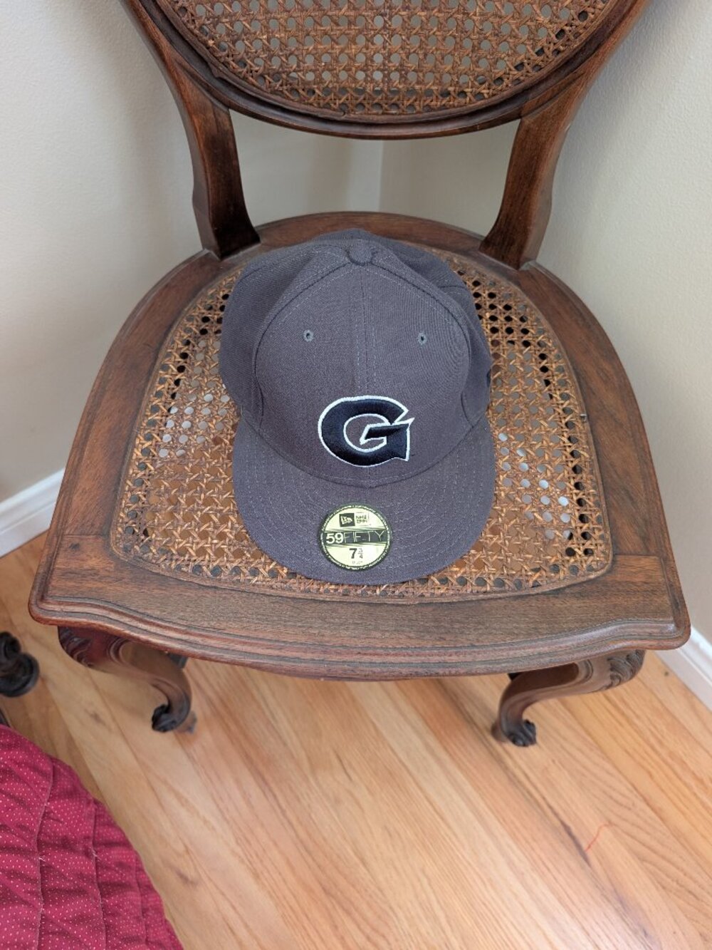 Georgetown Hoyas Gray New Era 59Fifty Fitted Hat Mens Cap 7 3/4